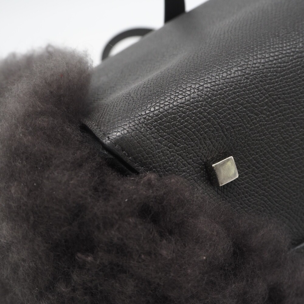Valextra Fur Leather Large Tote Bag - Bag, Gray Leather, Polyester, Women's - Picture 10 of 15